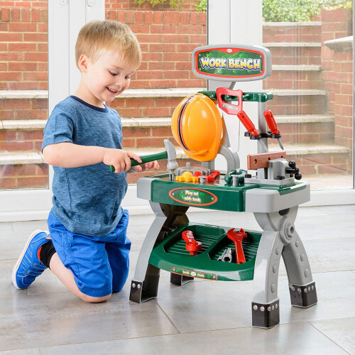 Toyrific Kids Construction Work Bench Role Play Set with Tools 2
