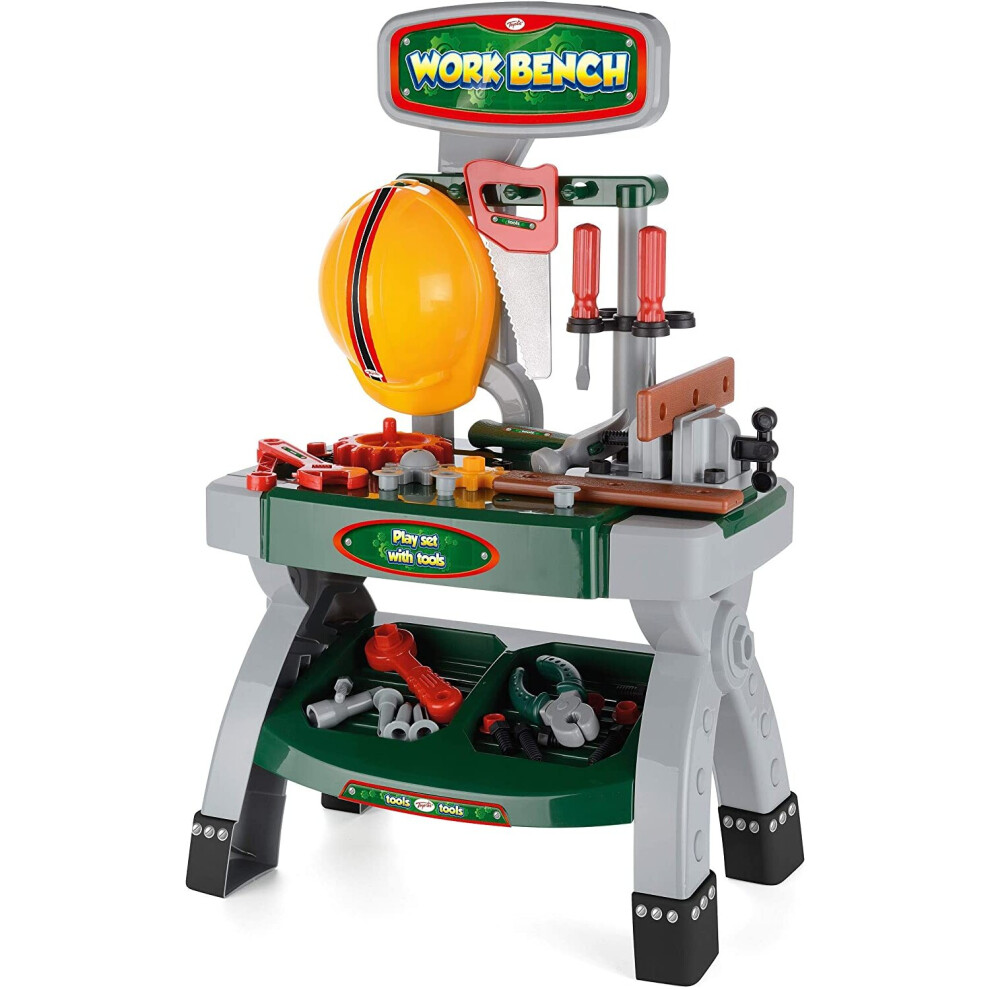 Toyrific Kids Construction Work Bench Role Play Set with Tools