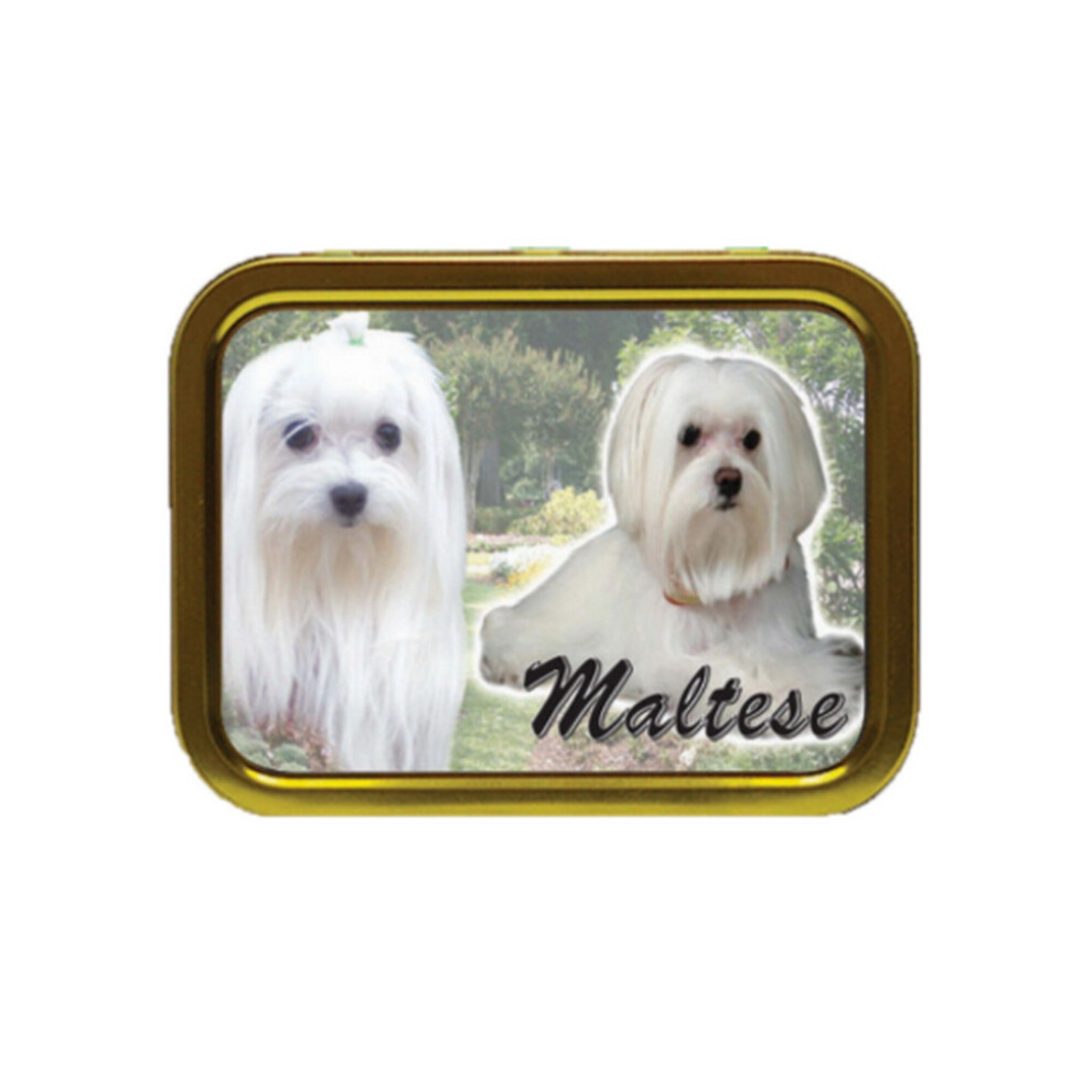 Personalised Gift Products Maltese Dog Breed Tobacco Tin Gift & Smoking Products