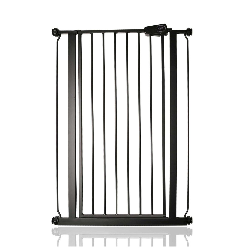 (Matt Black, 75cm - 82.6cm) Safetots Extra Tall Pressure Fit Gate