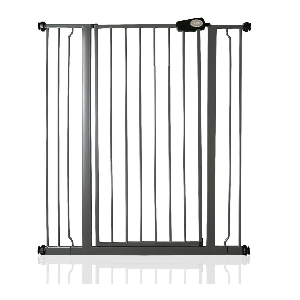 (Slate Grey, 94.3cm - 101.9cm) Safetots Extra Tall Pressure Fit Gate