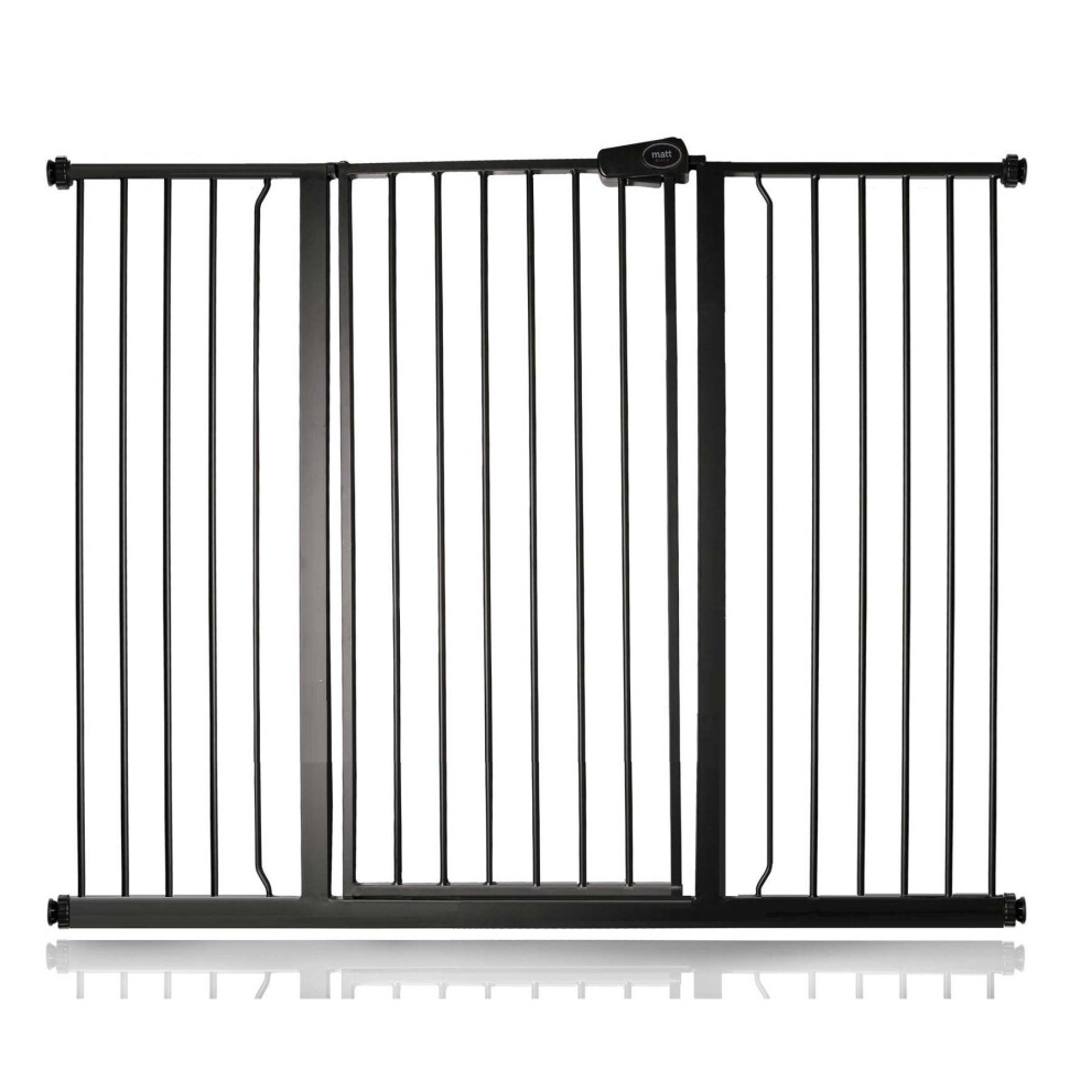 (Matt Black, 133.2cm - 140.8cm) Safetots Extra Tall Pressure Fit Gate