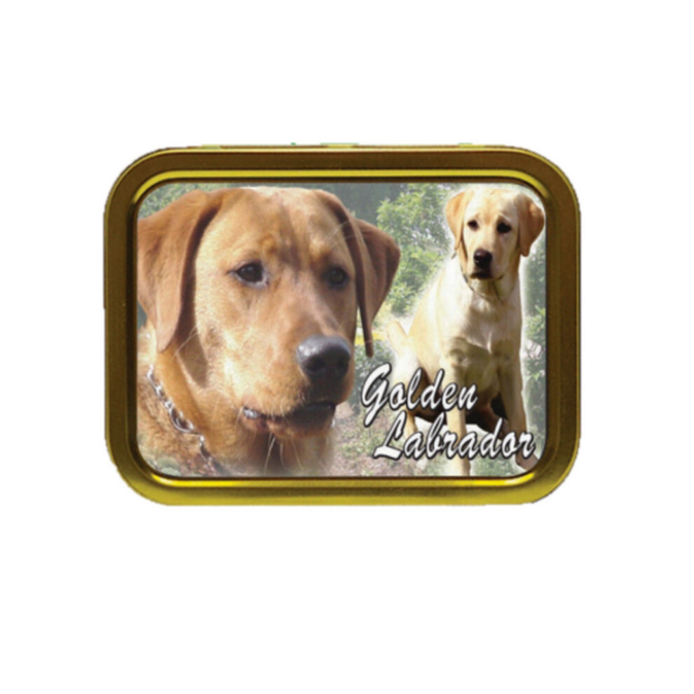 Personalised Gift Products Golden Labrador Dog Breed Tobacco Tin Gift & Smoking Products
