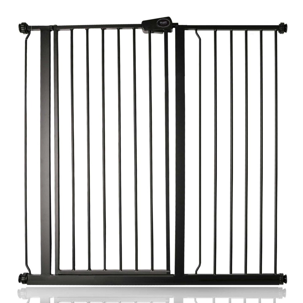 (Matt Black, 107.4cm - 115cm) Safetots Extra Tall Pressure Fit Gate