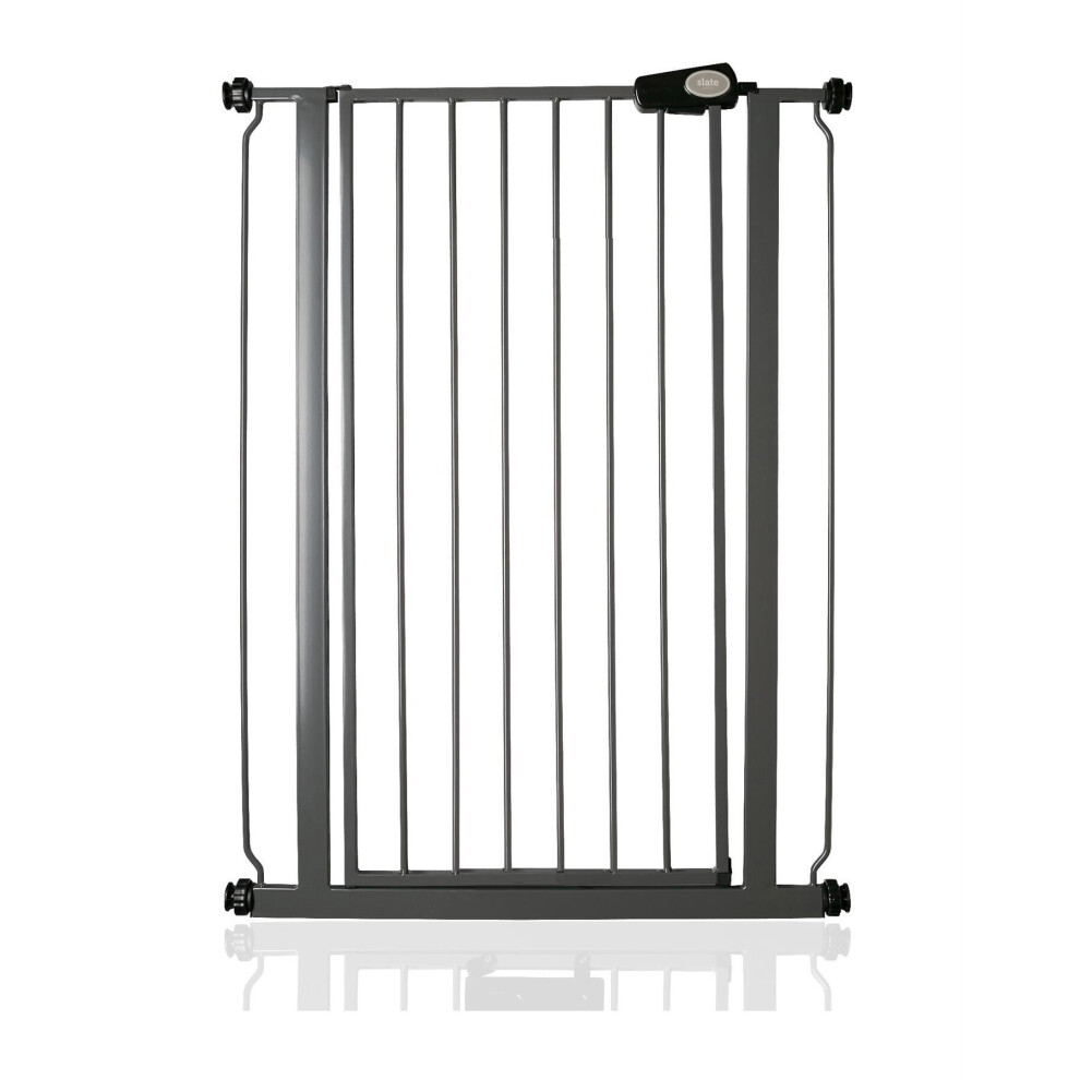 (Slate Grey, 87.9cm - 95.5cm) Safetots Extra Tall Pressure Fit Gate