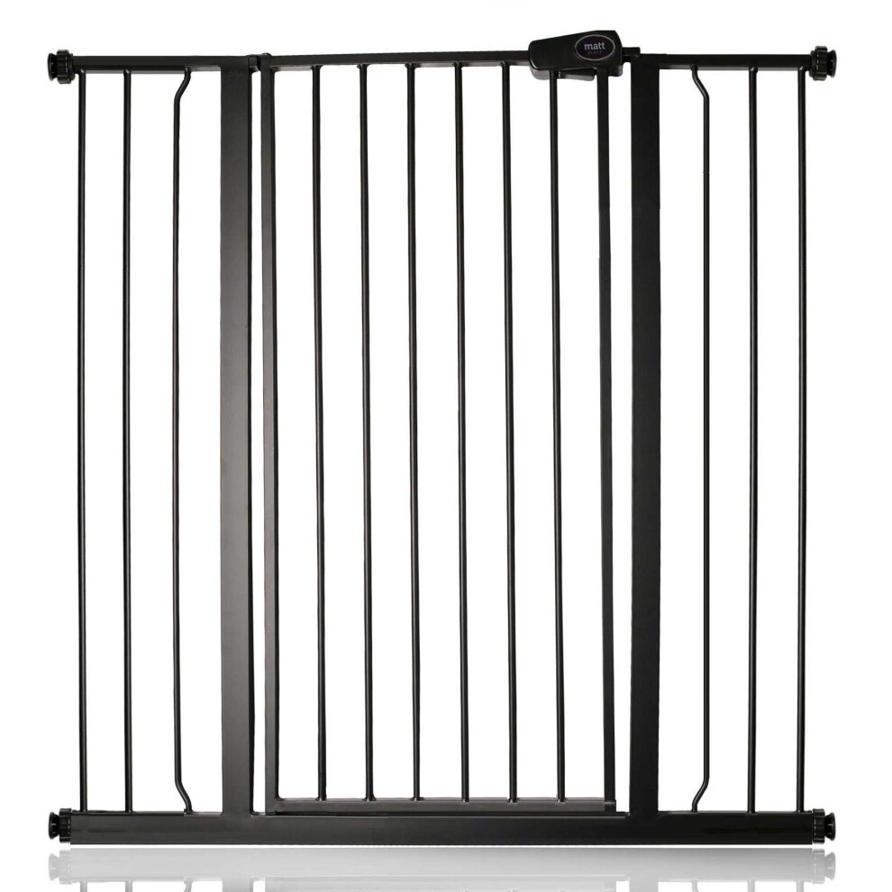 (Matt Black, 100.8cm - 108.4cm) Safetots Extra Tall Pressure Fit Gate