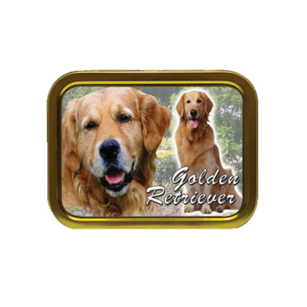 Personalised Gift Products Golden Retriever Dog Breed Tobacco Tin Gift & Smoking Products