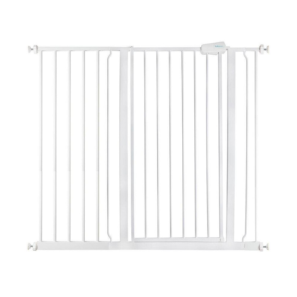 (White, 113.8cm - 121.4cm) Safetots Extra Tall Pressure Fit Gate