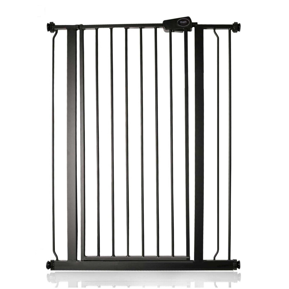 (Matt Black, 81.4cm - 89cm) Safetots Extra Tall Pressure Fit Gate