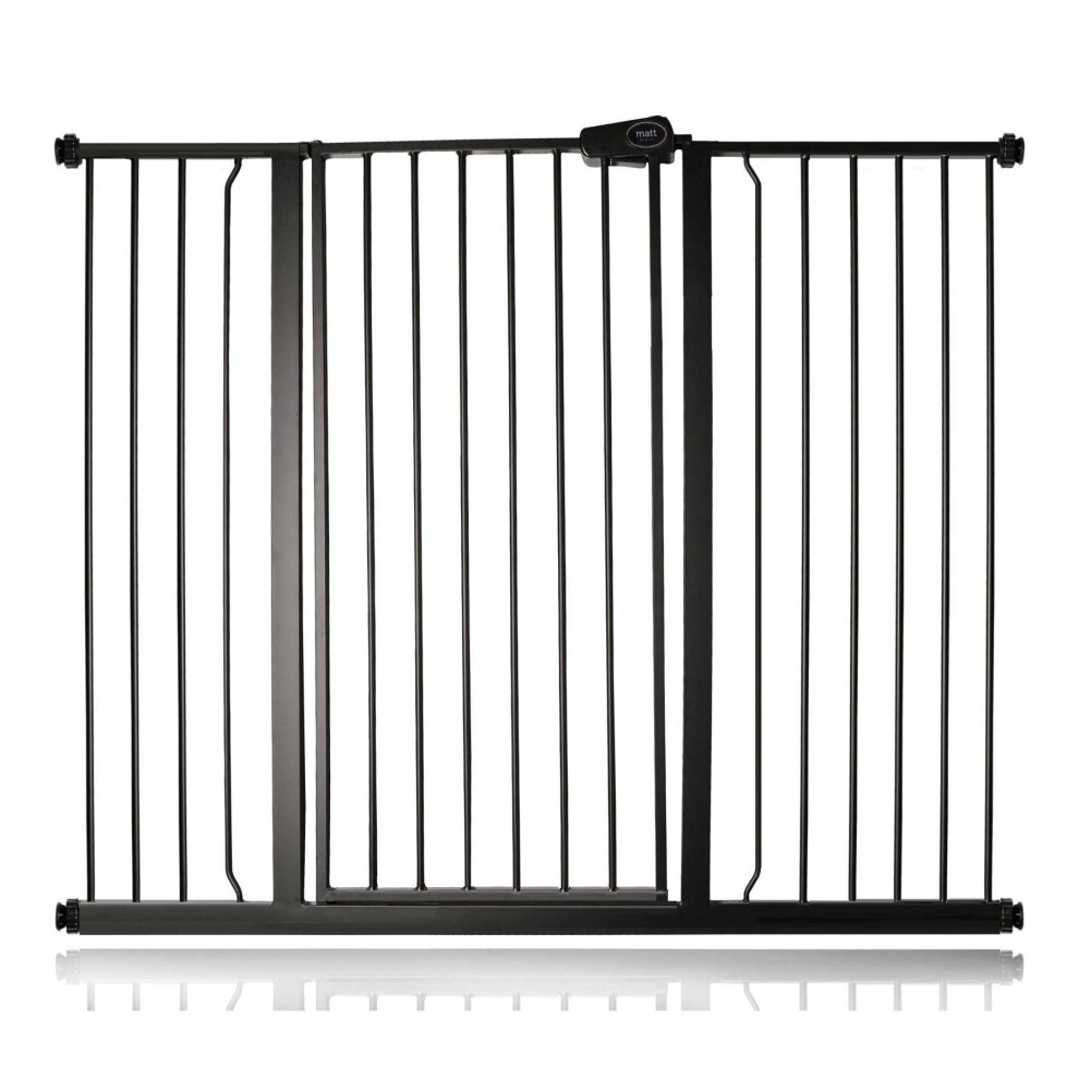 (Matt Black, 126.7cm - 134.3cm) Safetots Extra Tall Pressure Fit Gate