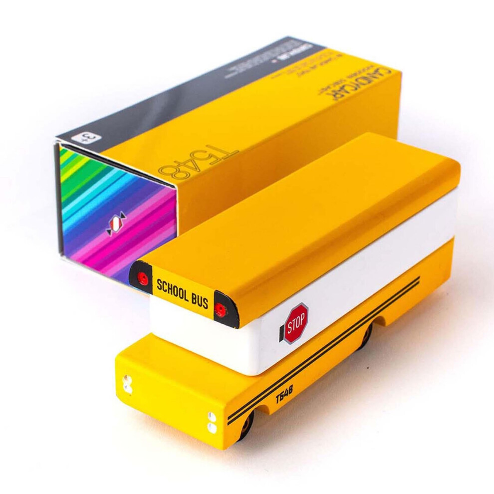 Candylab Toys Candylab Wooden Toy Cars - School Bus Yellow