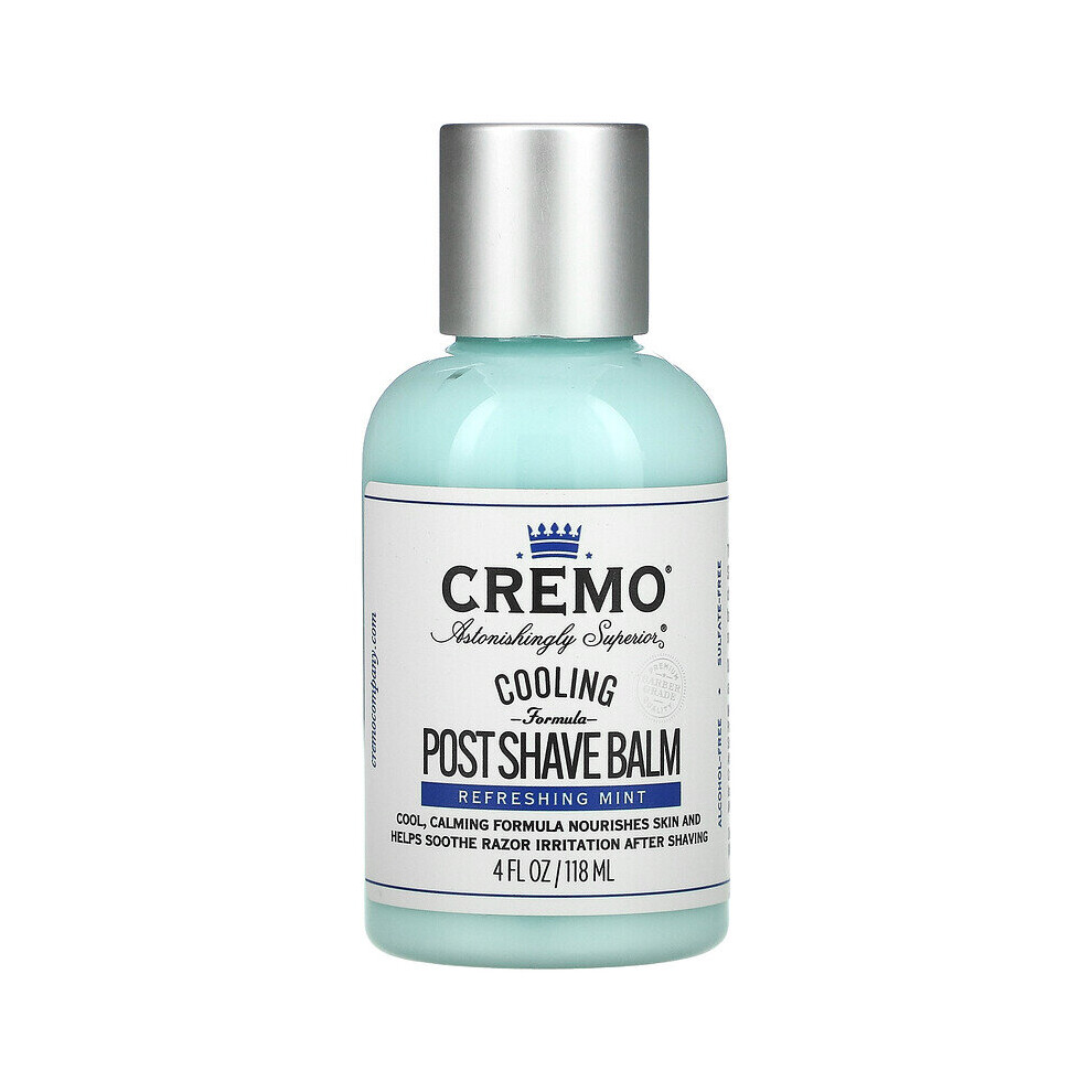 Cremo, Cooling Formula Post Shave Balm, Refreshing Mint, 118ml