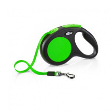 Flexi New Neon Tape M Green 5m 1-25kg (16ft 1-55lbs)