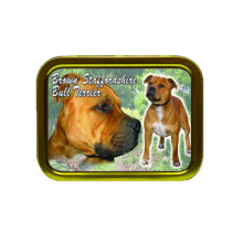 Brown Staffordshire Dog Breed Tobacco Tin Gift & Smoking Products