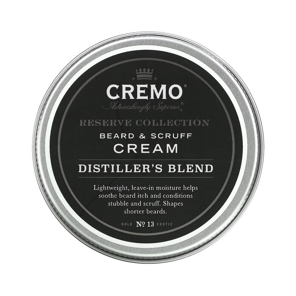 Cremo, Reserve Collection, Beard and Scruff Cream, Distiller's Blend
