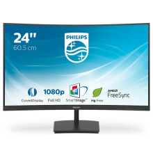 Monitor PC curvo - PHILIPS 241E1SC/00 - 23,6" FHD - Pannello VA - 4 ms - 75Hz - VGA / HDMI - AMD FreeSync