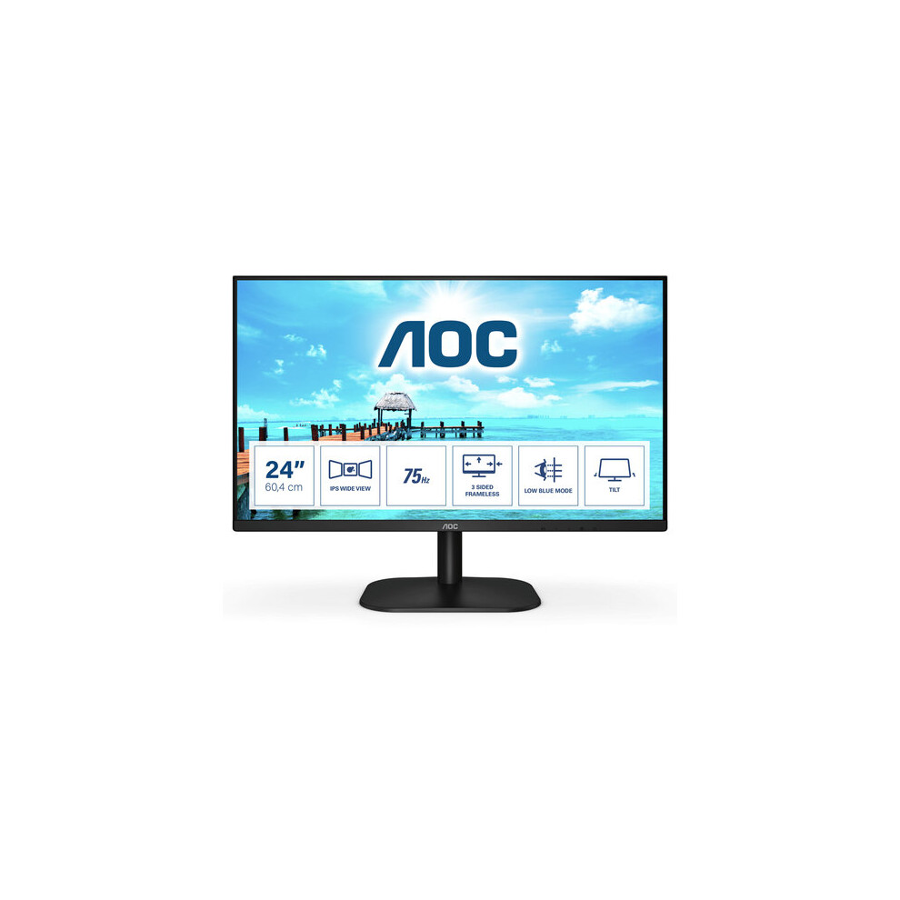 Aoc B2 24B2xh/Eu Led Display 60.5 Cm (23.8") 1920 X 1080 Pixels Full Hd Black