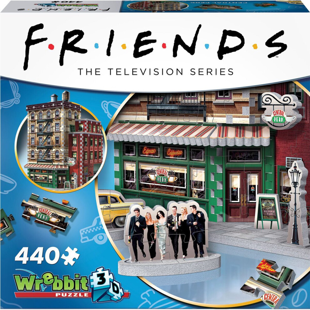 Wrebbit 3D Friends - Central Perk Jigsaw Puzzle - 440 Pieces-image-OPC-P7MDHYH-NEW