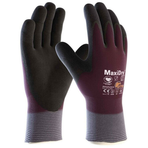 MaxiDry Zero 56-451 Kallvädersarbets Handske med Termiskt Foder och Nitrilbeläggning (1, Extra Stor)