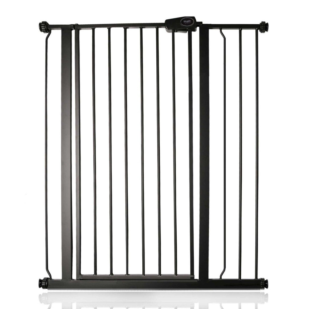 (Matt Black, 87.9cm - 95.5cm) Safetots Extra Tall Pressure Fit Gate