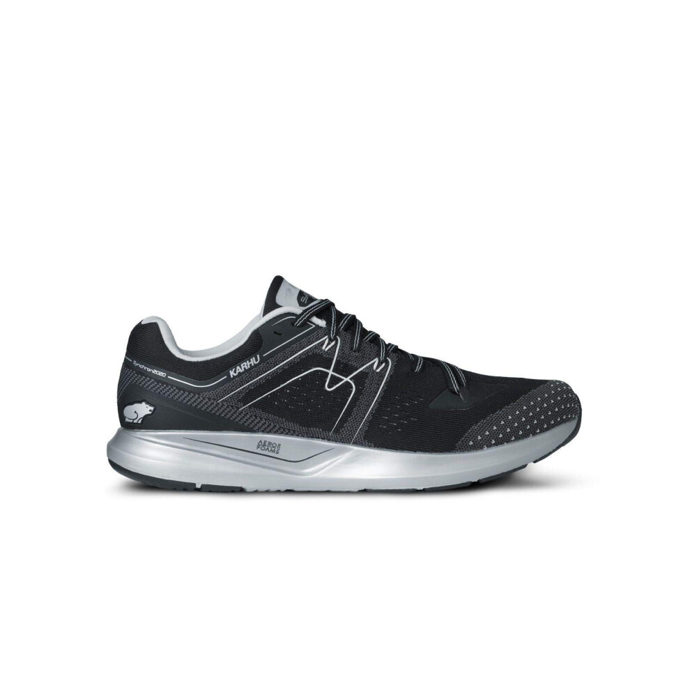 (7 UK) Karhu Mens Synchron Ortix Running Shoes - Jet Black/Glacier Grey