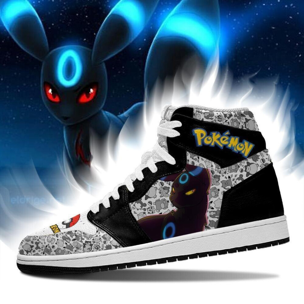 (9 (Adults')) Umbreon Shoes Cute Pokemon Running Sneakers