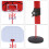200cm Basketball Hoop Net Kids Backboard Stand Rack Set Adjustable 4