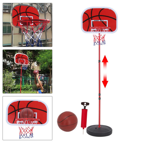 Free Standing Basketball Hoop Net Backboard Stand Set Adjustable 1
