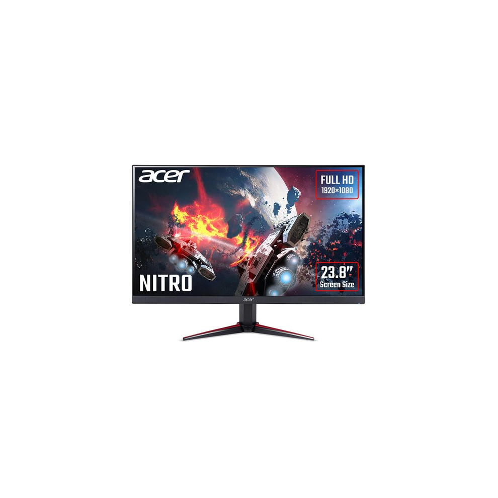 Acer Nitro Vg0 Nitro Vg240ybmiix 23.8 Inch Fhd Gaming Monitor (Ips Panel, Freesync, 75Hz, 1Ms, Hdmi, Vga, ) Black/Red