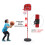 200cm Basketball Hoop Net Kids Backboard Stand Rack Set Adjustable 2