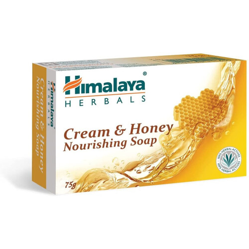 Himalaya (Pack of 4) Himalaya Cream Honey Soap 75g ,Cleans Your Body ,Unique Blend of Cream and Honey , Moistures the Skin ,Leave a Soft Feel
