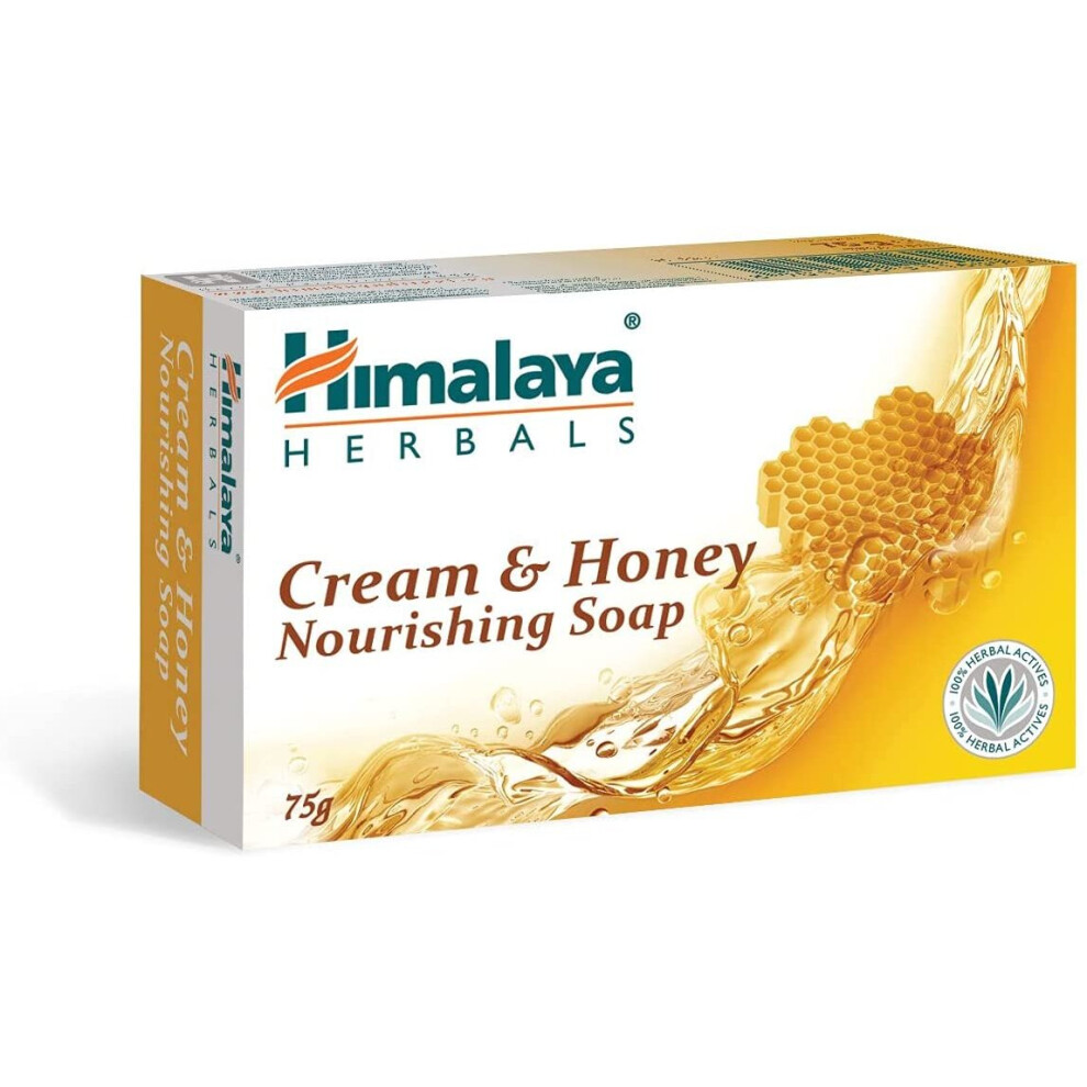 (Pack of 4) Himalaya Cream Honey Soap 75g ,Cleans Your Body ,Unique Blend of Cream and Honey , Moistures the Skin ,Leave a Soft Feel