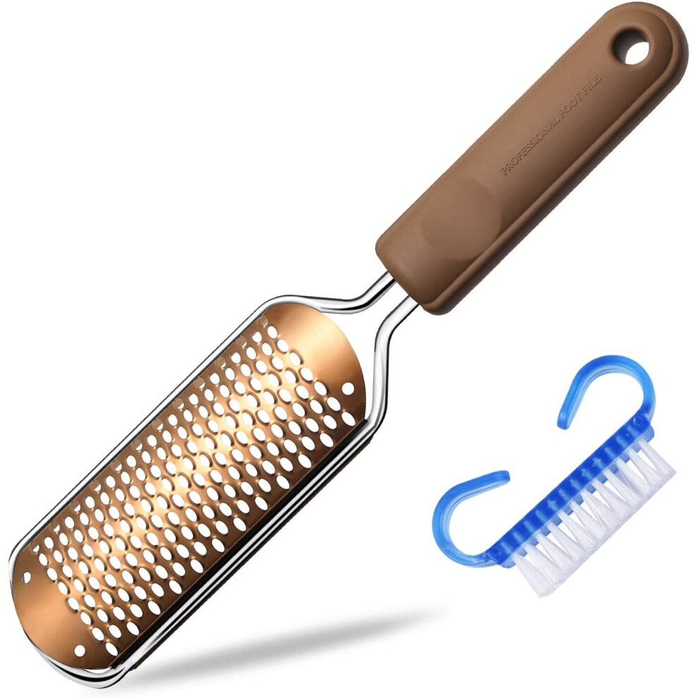 Foot File for Hard Skin Callus Remover - Large Foot Rasp Colossal Foot Scrubber Professional Stainless Steel Pedicure File for Wet and Dry F