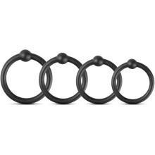 Cock Ring Set, 4 Penis Glans Style Cock Rings