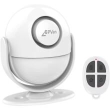CPVAN Motion Sensor Alarm with Siren, Remote Control Wireless Infrared DIY PIR Motion Detector Burglar Alarm System -125dB-Battery Operated-