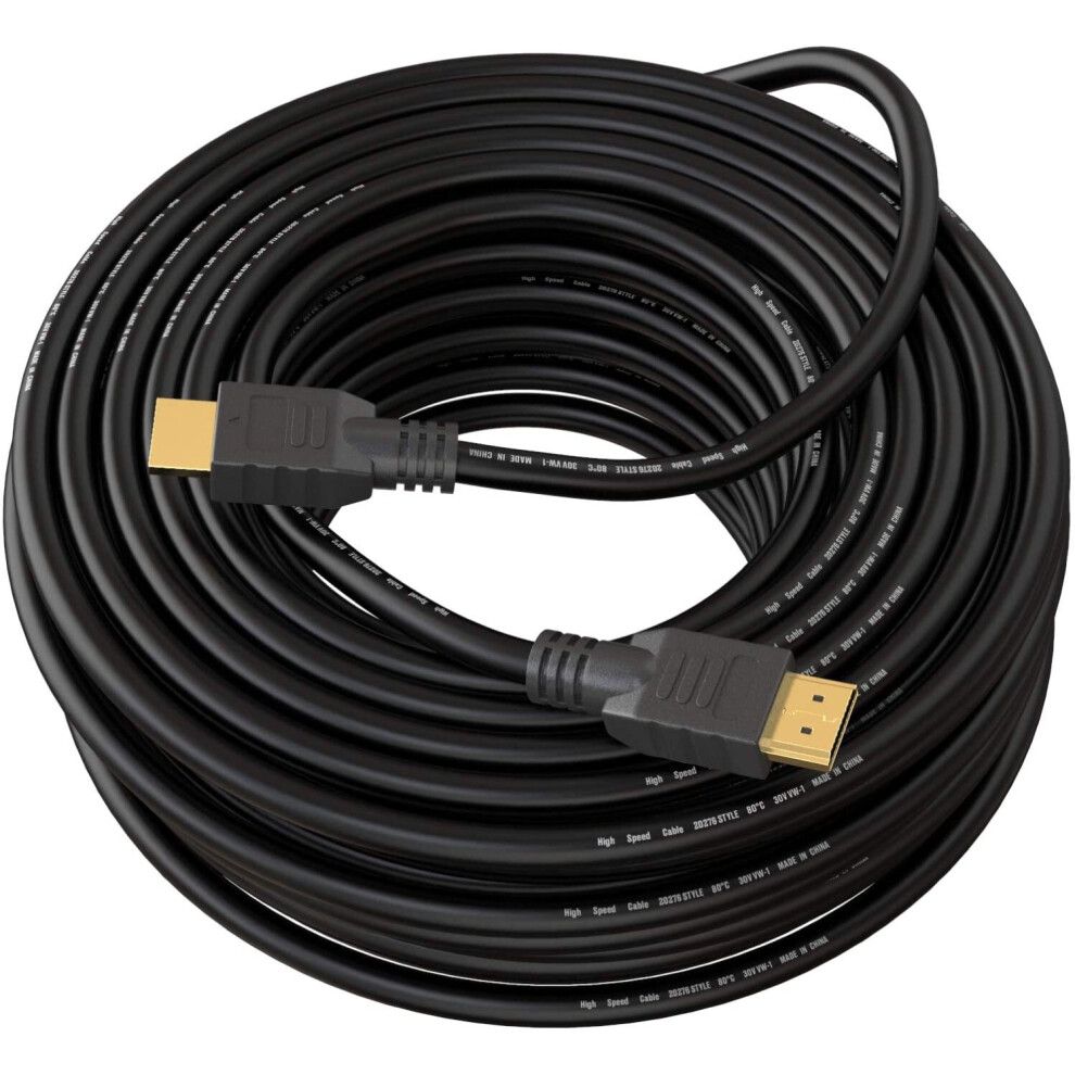 20M HDMI Cable v1.4 by True HQâ | HIGH SPEED Long Lead with Ethernet ARC 3D | Full HD 1080P PS4 Xbox One Sky HD TV Laptop PC Monitor CCTV