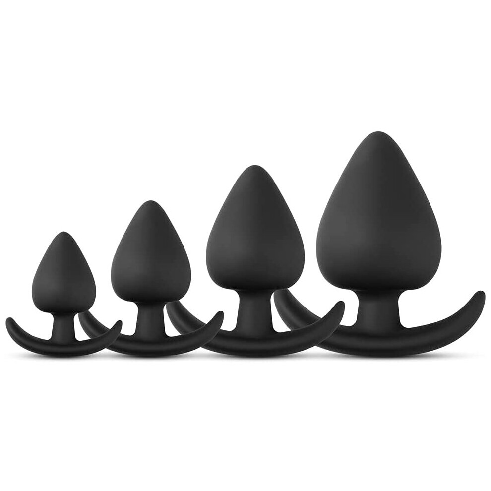 Premium Grade Silicone 4 Piece Butt Plug Set