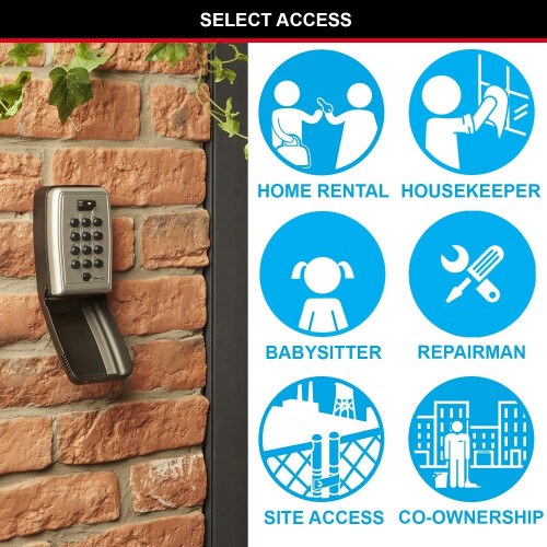 MASTER LOCK Key Safe [Wall mounted] [Push-Button Combination] [Weatherproof - Outdoor] - 5423EURD - Key Lock Box 2