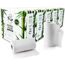 The Cheeky Panda â Bamboo Kitchen Rolls | Bulk Box of 10 Rolls (5 Pack of 2 Rolls, 2-Ply) | Biodegradable, Multipurpose, Plastic-Free, Eco