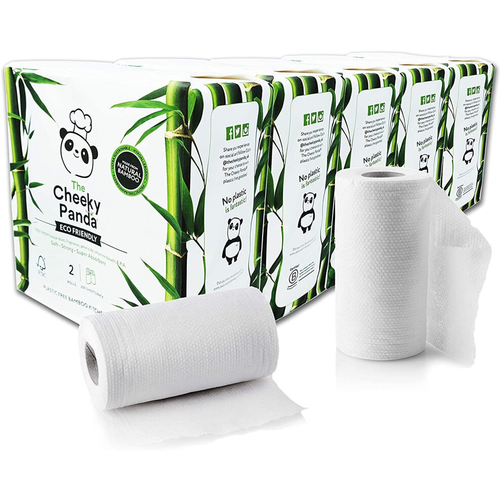 Cheeky Panda Plastic Free Kitchen Rolls Pack of 2 x 5 Rolls 145740 - Image 5