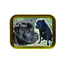 Black Staffordshire Dog Breed Tobacco Tin Gift & Smoking Products