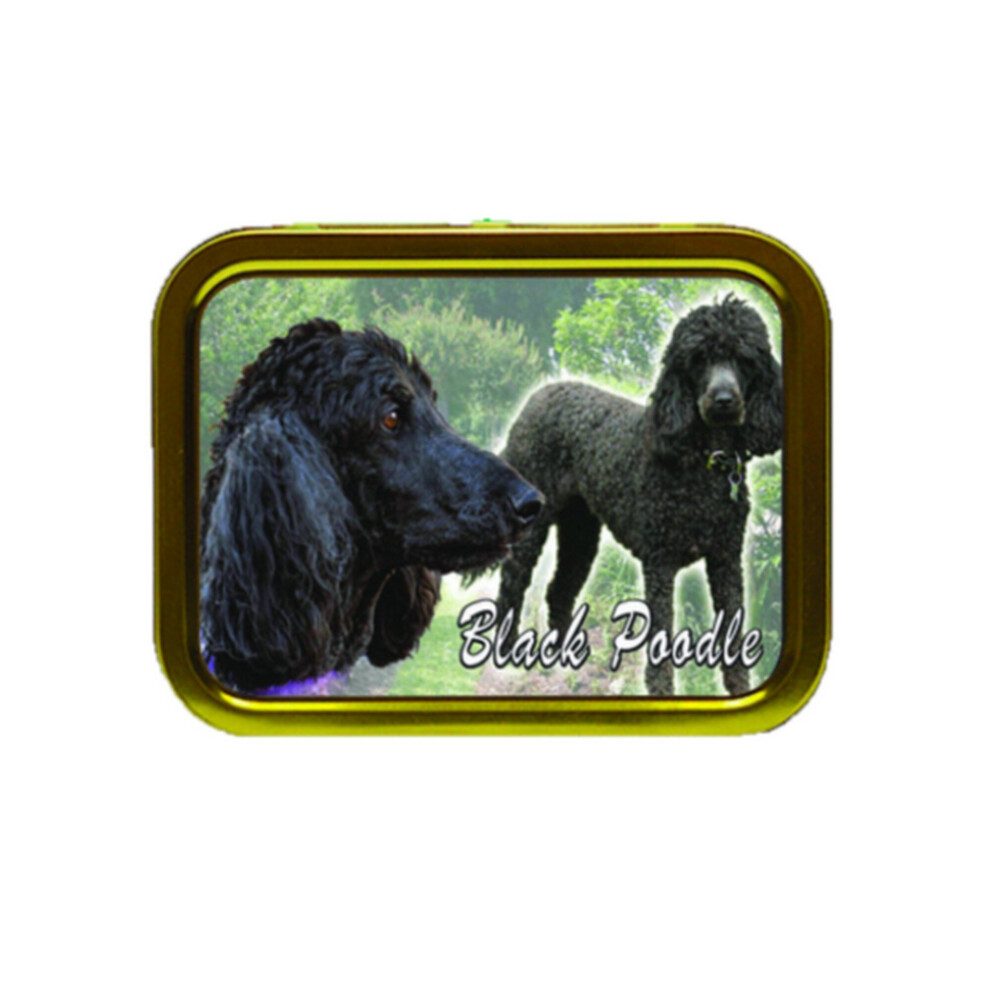 Personalised Gift Products Black Poodle Breed Tobacco Tin Gift & Smoking Products