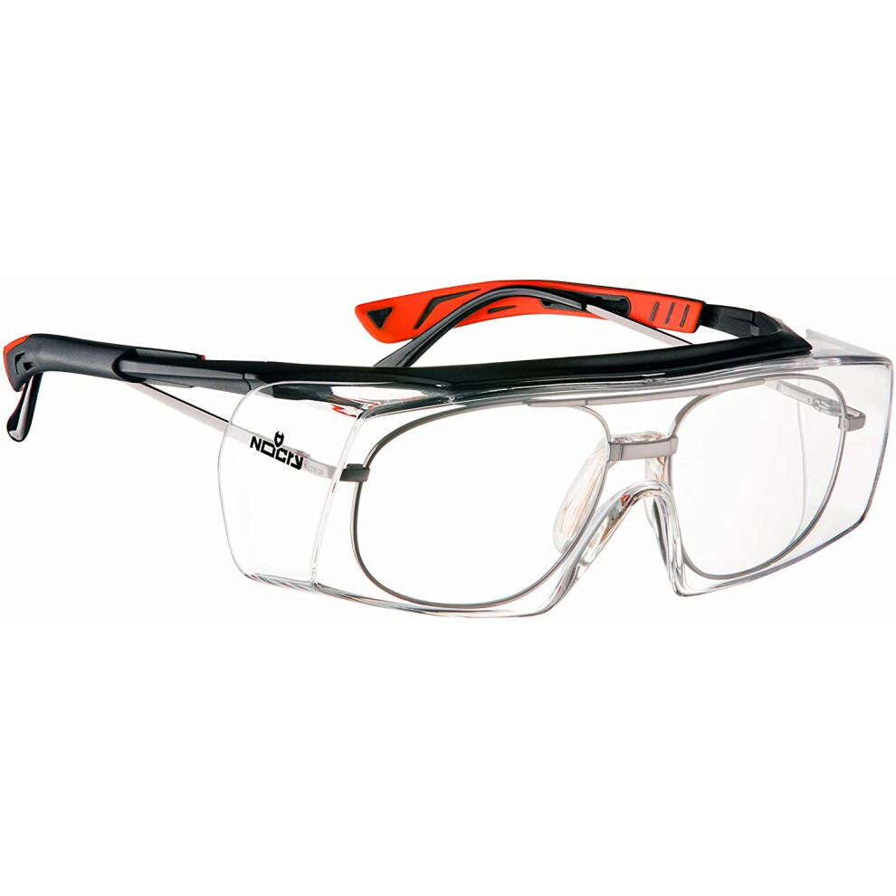 Nocry Over-Spec Safety Glasses With Anti Scratch Wrap-Around Lenses, En166, En170 And En172 Certified, Adjustable Arms And Uv400 Protection, 4744452013930