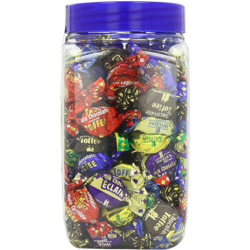 WALKERS NONSUCH Assorted Toffees and Chocolate Eclairs Jars 1.25 kg 1