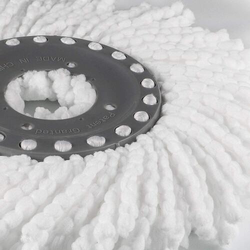 3 Pack Premium Replacement Mop Heads Refill for 360Â Rotating Round Spin Magic Mop Microfibre ï¼Whiteï¼ 2