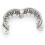 Cock and Ball Cbt Device Kali's Teeth 2 Row Lockable Clamp, Silver 2