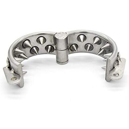 Cock and Ball Cbt Device Kali's Teeth 2 Row Lockable Clamp, Silver 2