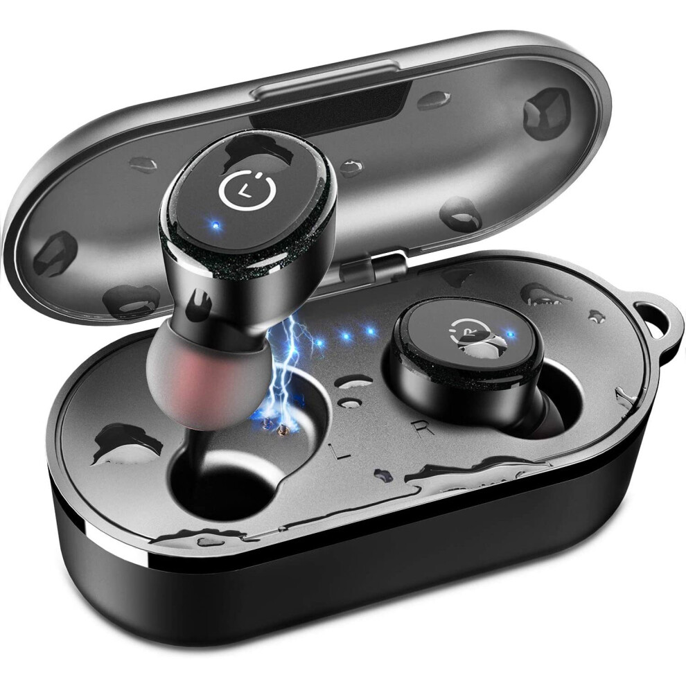 TOZO T10 Bluetooth 5.0 Wireless Earbuds with Wireless Charging Case IPX8 Waterproof TWS Stereo Headphones in Ear Built in Mic Headset Premiu