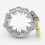 Cock and Ball Cbt Device Kali's Teeth 2 Row Lockable Clamp, Silver 1