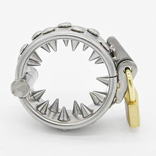 Cock and Ball Cbt Device Kali's Teeth 2 Row Lockable Clamp, Silver